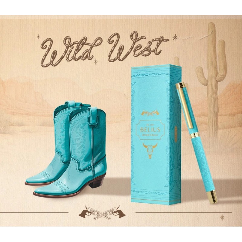 Stylo roller Wild West turquoise