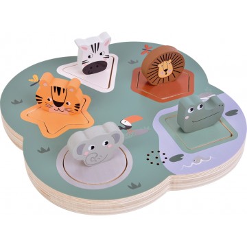 Puzzle à poser 3D Cris des animaux Safari