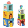 Cubes empilables et nid Dinosaures 12 pièces