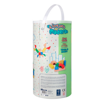 Jeu de construction de blocs en bois 100 pièces