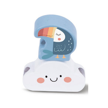 Perles d'animaux à enfiler en bois 13 pièces