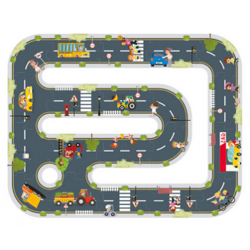 Puzzle en bois Ville et route 21 pièces