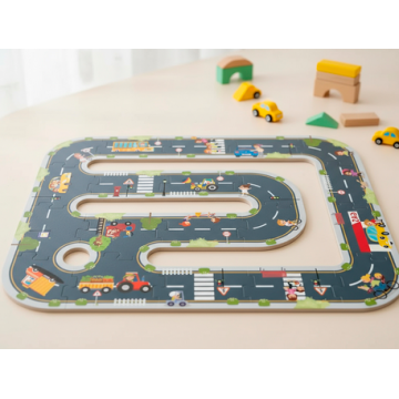 Puzzle en bois Ville et route 21 pièces