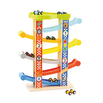 Tour à toboggan en bois 6 voitures