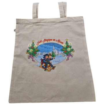 Sac shopping coton Ratkoff 38x42cm Noël magique en Alsace