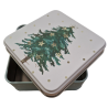 Boîte métallique 10x10x3.5cm Sapin
