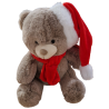 Peluche Ours écharpe bonnet 25cm