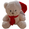 Peluche Ours écharpe bonnet 25cm