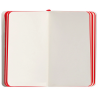 Carnet A6 uni 80g élast. rouge couv. souple noir x100f