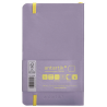 Carnet A6 uni 80g élast. jaune couv. souple lilas x100f