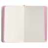 Carnet A6 uni 80g élast. rose couv. souple turquoise x100f