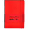 Carnet A5 ligné 80g ferm. élast. couv. souple rouge 100f