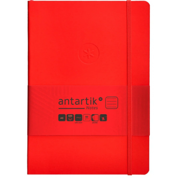 Carnet A5 ligné 80g ferm. élast. couv. souple rouge 100f