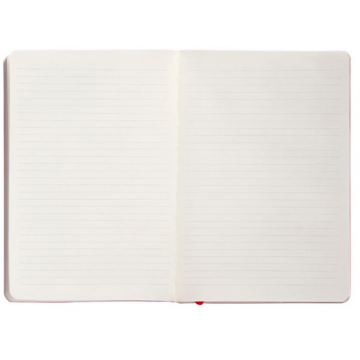 Carnet A5 ligné 80g ferm. élast. couv. souple rouge 100f