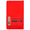 Carnet A6 ligné 80g ferm. élast. couv. souple rouge 100f