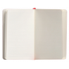Carnet A6 ligné 80g ferm. élast. couv. souple rouge 100f