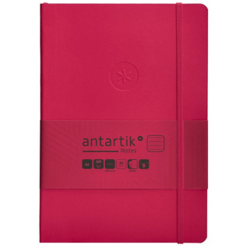 Carnet A5 ligné 80g ferm. élast. couv. souple framboise x100f