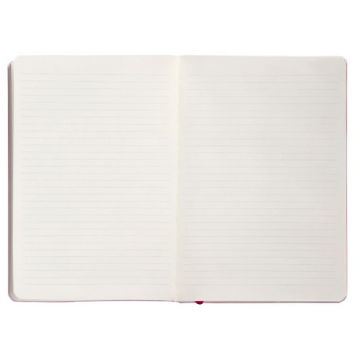 Carnet A5 ligné 80g ferm. élast. couv. souple framboise x100f