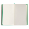 Carnet A6 uni 80g élast. vert menthe couv. souple gris x100f
