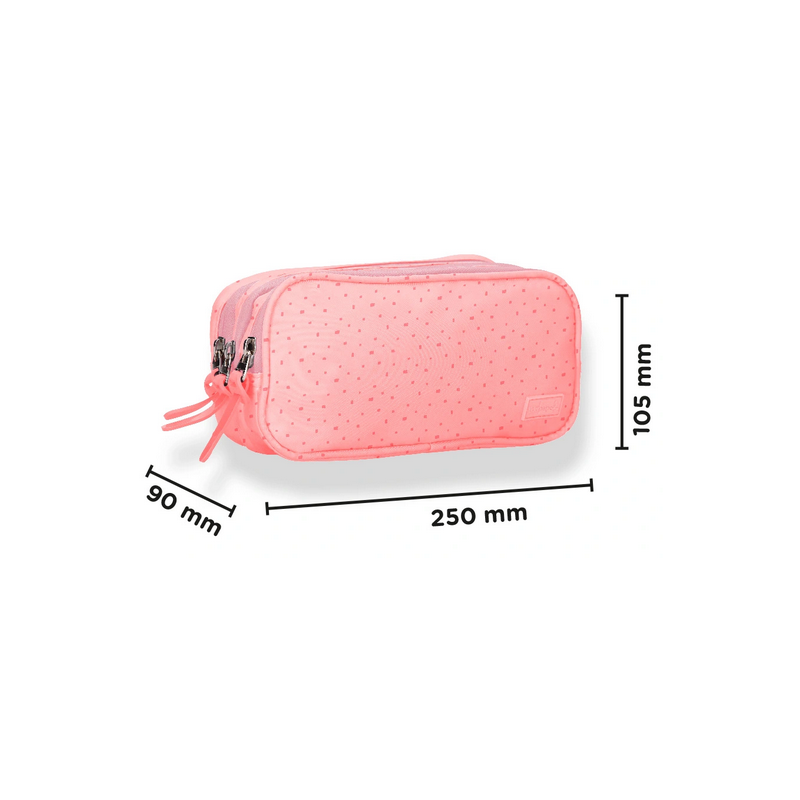 Trousse rectangle 3 comp. Rose