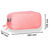 Trousse rectangle 3 comp. Rose