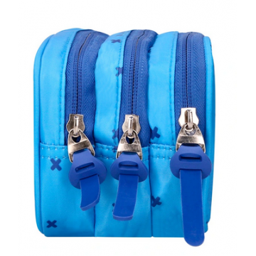 Trousse rectangle 3 comp. Bleu