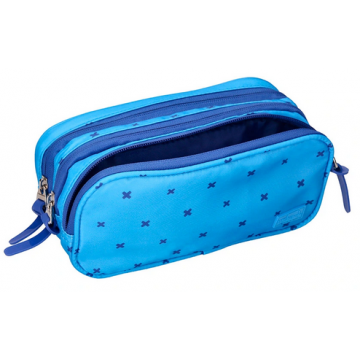Trousse rectangle 3 comp. Bleu
