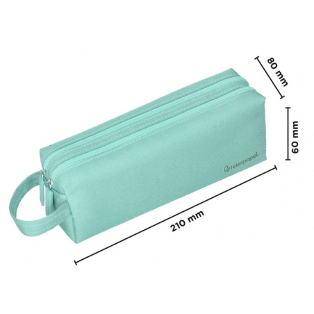 Fourre-tout rectangulaire 2 comp. Vert amande