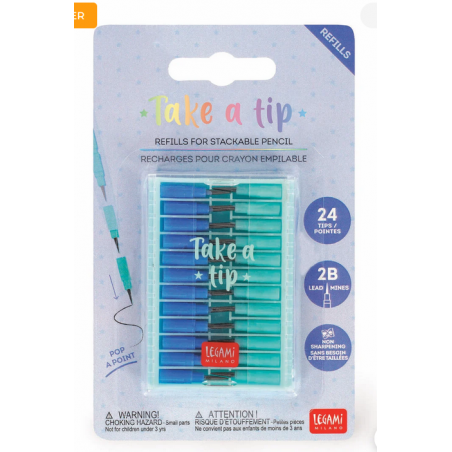 Set de 24 recharges pour crayon empilable