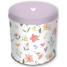 Boîte à thé métal diam. 10cm Du fond du coeur