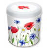Boîte à thé métal diam. 10cm Mer de fleurs