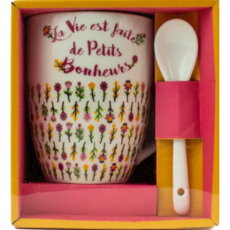 Mug + cuillère porcelaine...