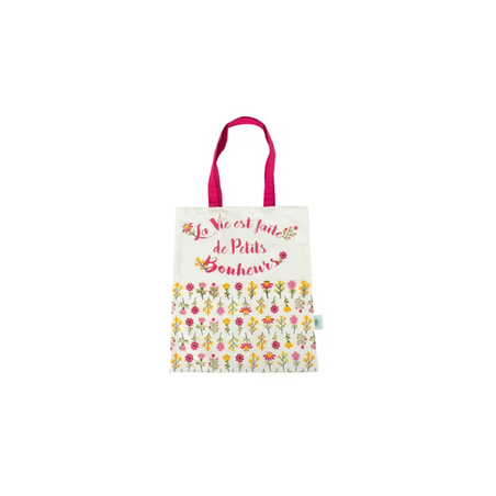 Sac shopping coton La Vie est faite de Petits Bonheurs