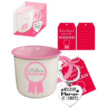 Mug + porte-clés Meilleur maman