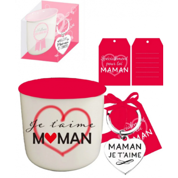 Mug + porte-clés Je t'aime Maman
