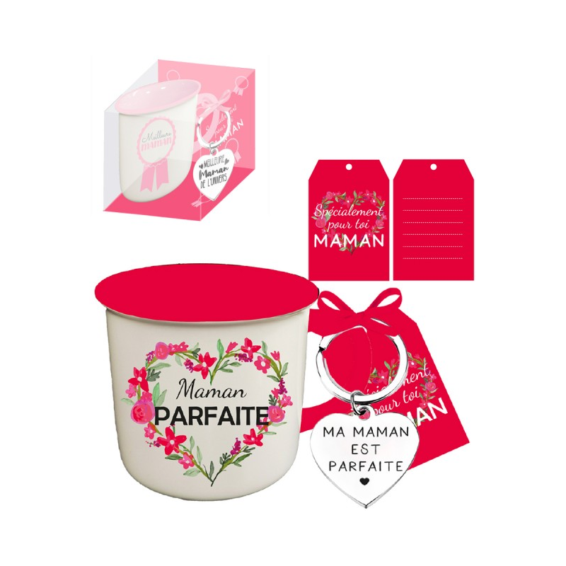 Mug + porte-clés Maman parfaite