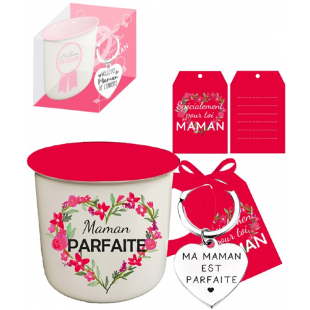 Mug + porte-clés Maman parfaite