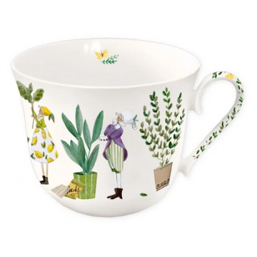 Tasse porcelaine Herbes aromatiques
