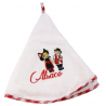 Essuie-mains rond diam. 65cm 100% coton Alsace