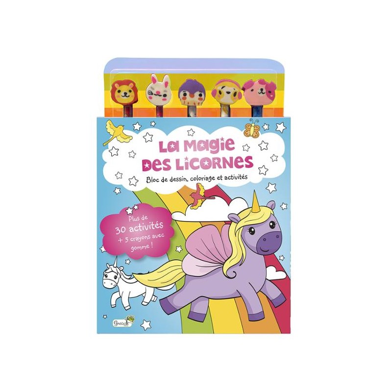 Bloc de coloriage et d'activités - La magie des Licornes