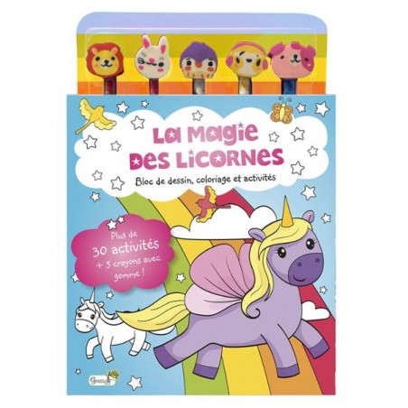 Bloc de coloriage et d'activités - La magie des Licornes