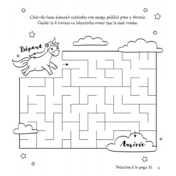 Bloc de coloriage et d'activités - La magie des Licornes