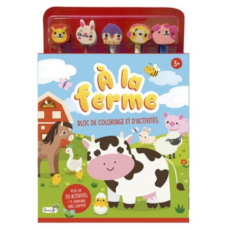 Bloc de coloriage et d'activités - A la ferme