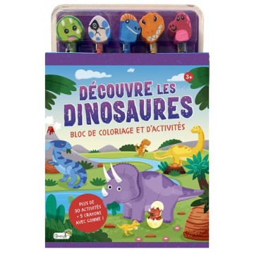 Bloc de coloriage et d'activités - Découvre les Dinosaures