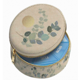Pilulier rond Broderie -...