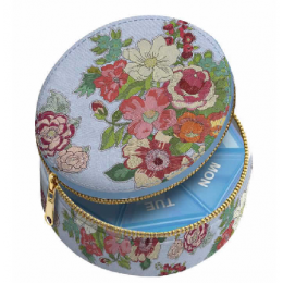 Pilulier rond Broderie -...