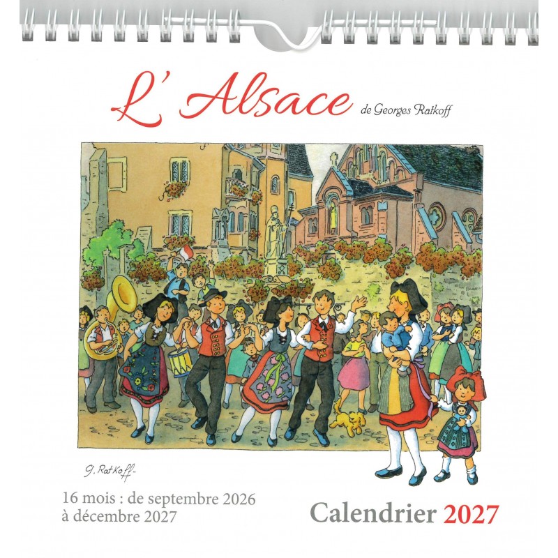 Calendrier Ratkoff spirale 19.5x19.5 2027