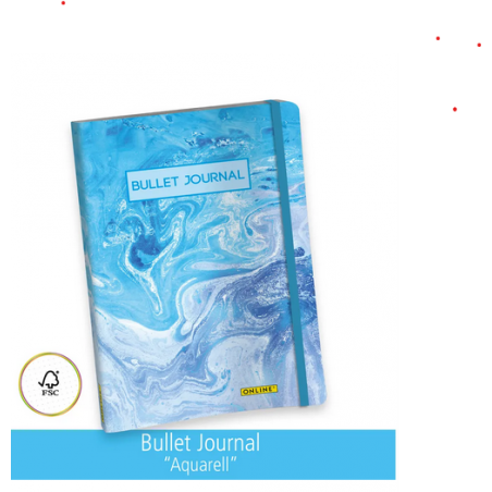 Bullet journal 96 pages dot Aquarel