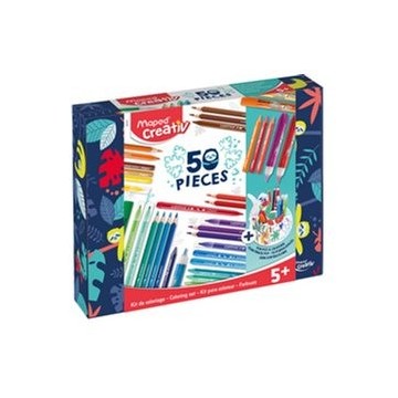 Kit de coloriage 50 pièces + pot à crayons à décorer