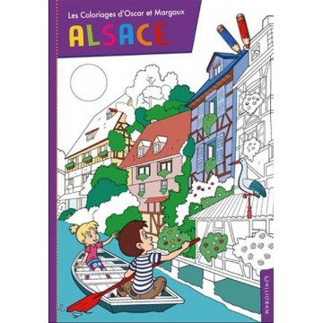 Alsace - coloriage Oscar et Margaux